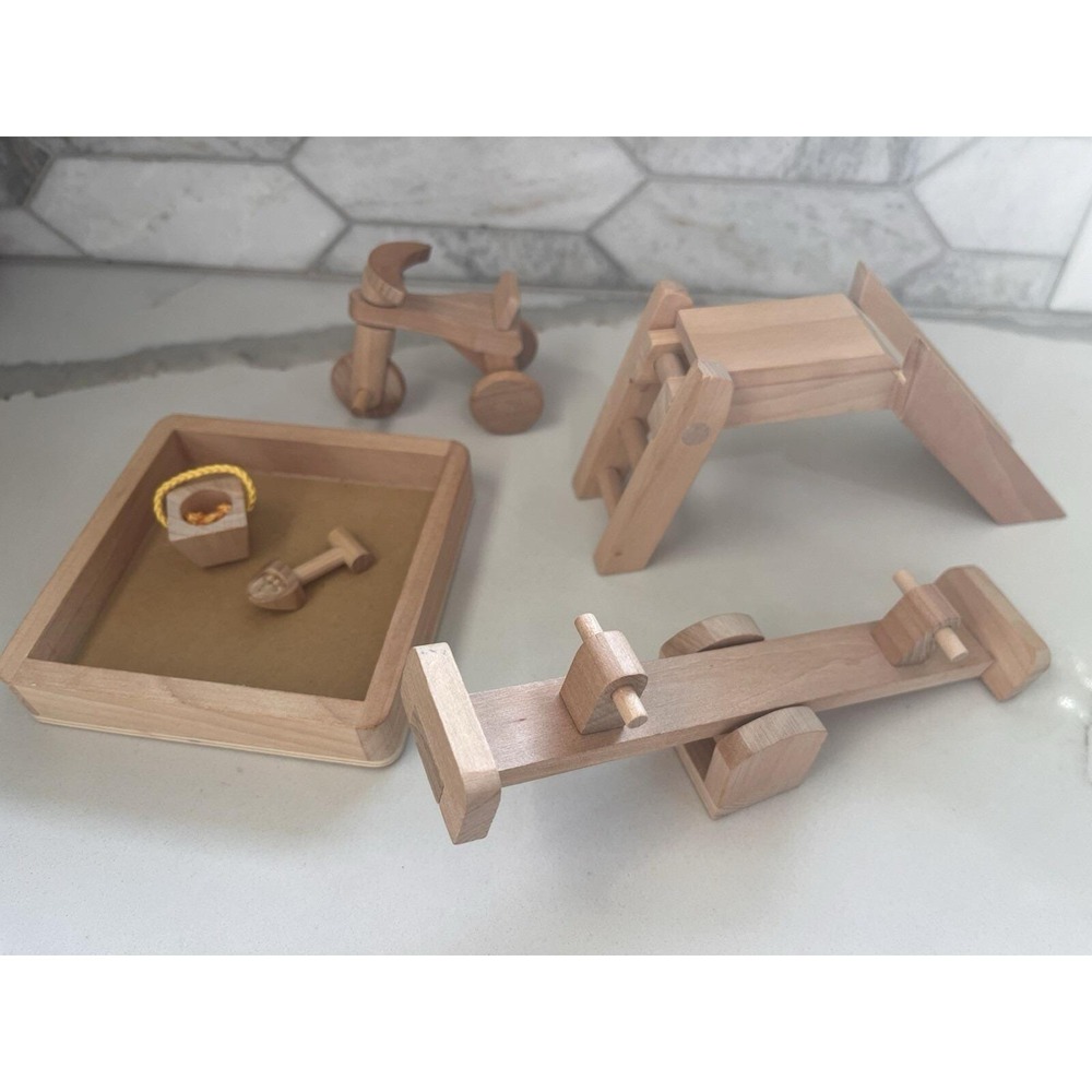 Calico Critters Epoch Playset Slide Teeter Toter Sandbox Shovel Bucket Tricycle